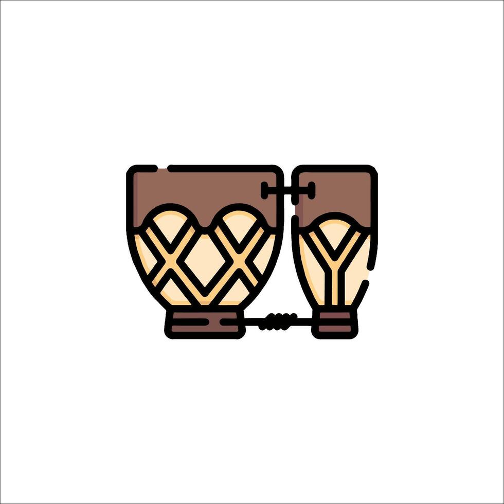 A pair of drums on a white background vector