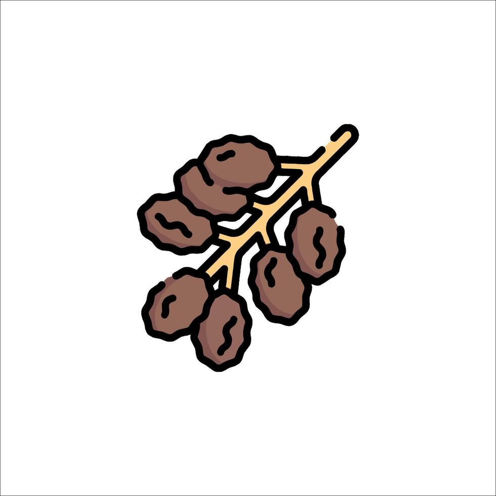 Coffee beans on a branch icon vector