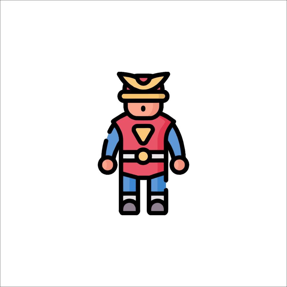 A cartoon character in a superhero costume vector