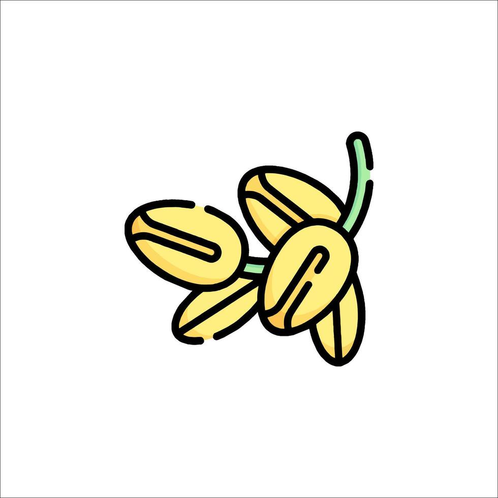 A coffee bean icon on a white background vector