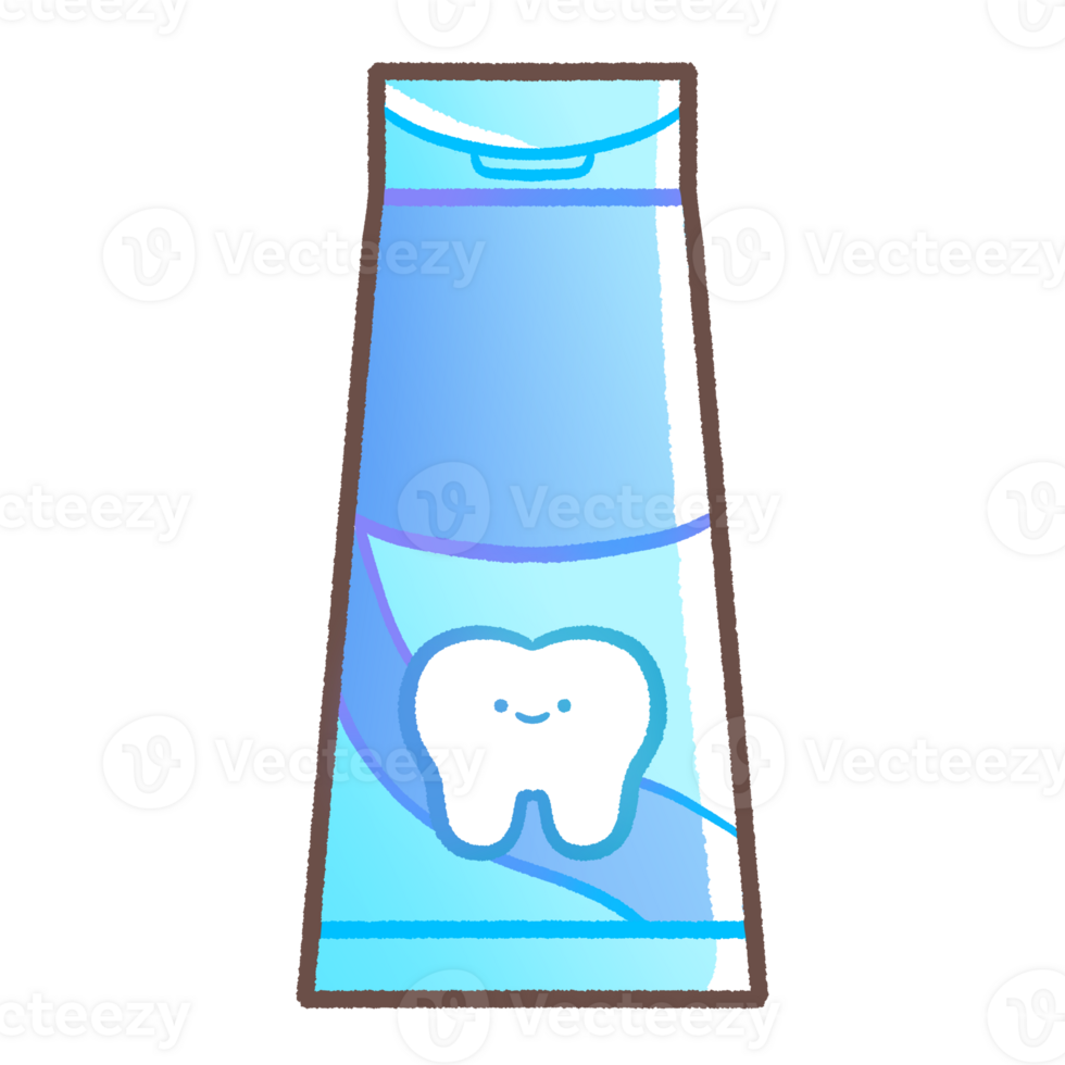 toothpaste icon good dental health in cartoon style isolated hand drawn illustration png