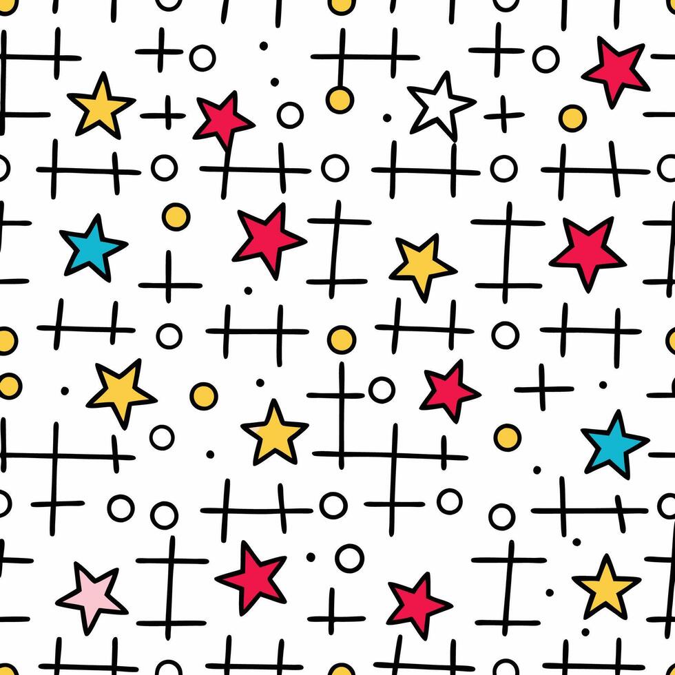 a seamless pattern with stars and lines vector