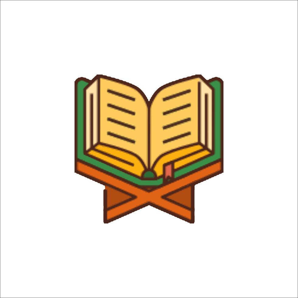 An open book with a cross on it vector