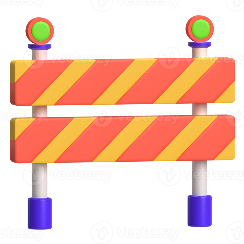 Road Barrier 3D Icon png