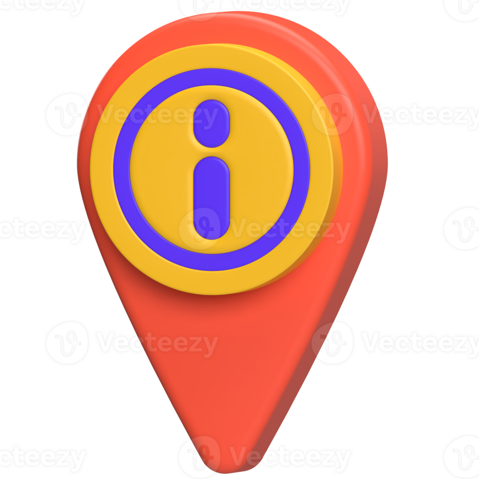 Information Marker 3D Icon png