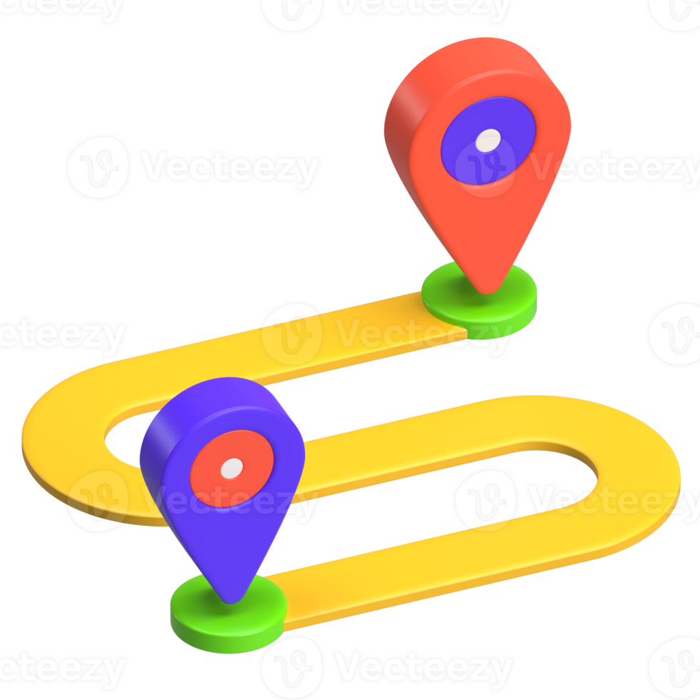 Navigation Path 3D Icon png