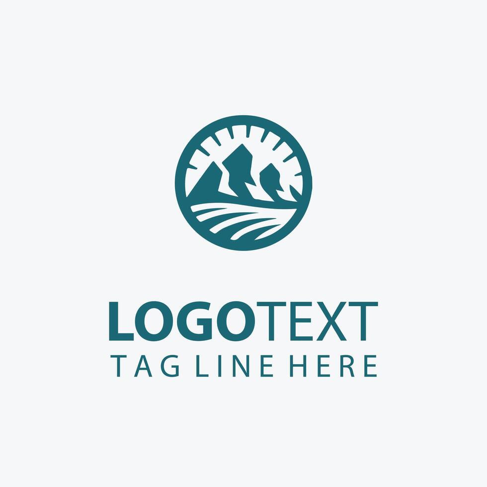 Andesite Rock Stone logo vector