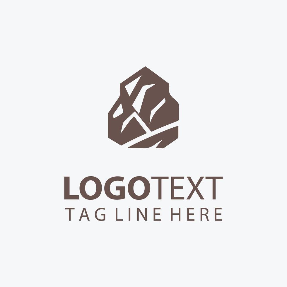Azurite Crystal Stone logo vector