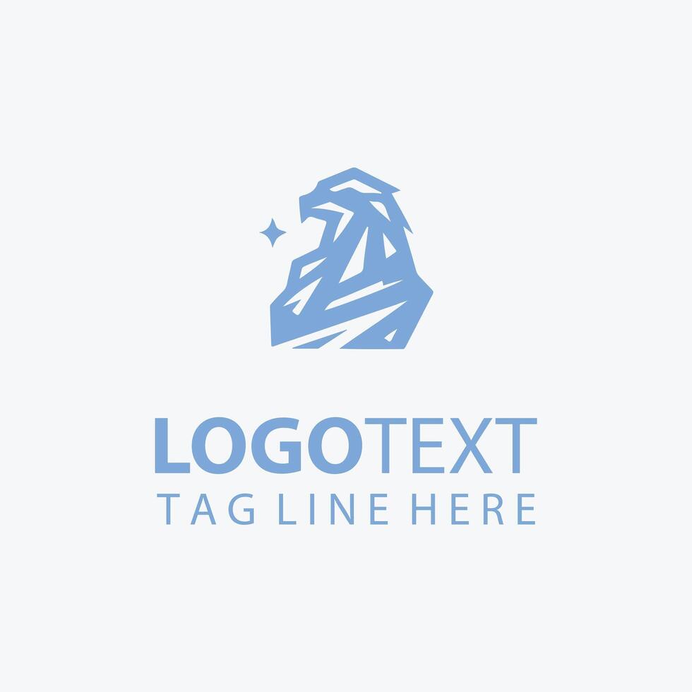 Obsidian Edge stone logo vector