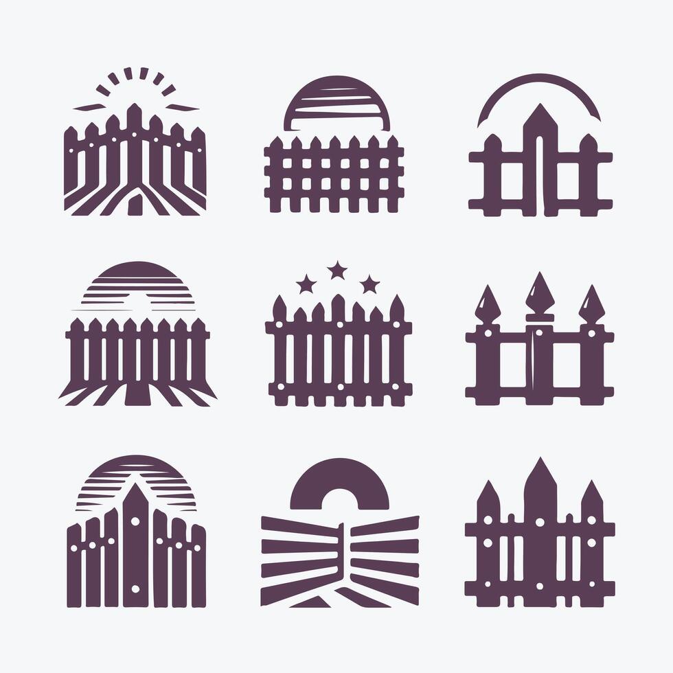 Iron Shield Fencing collection logo vector