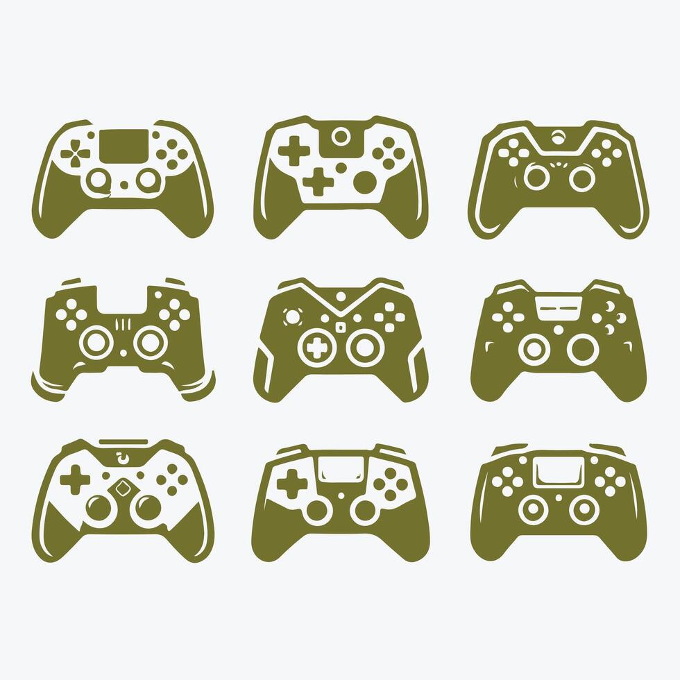 Game Grip Controller Collection Logo vector
