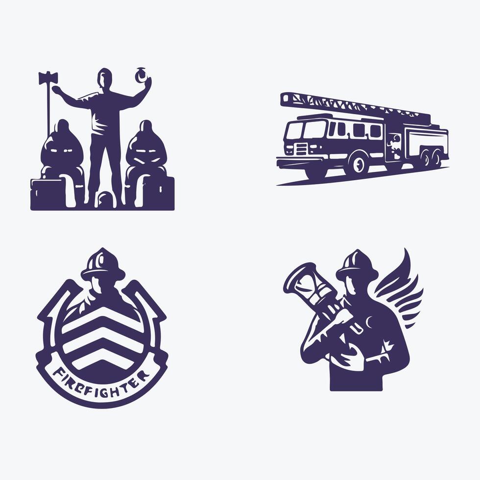 Phoenix Fire Response fighters collection logo vector