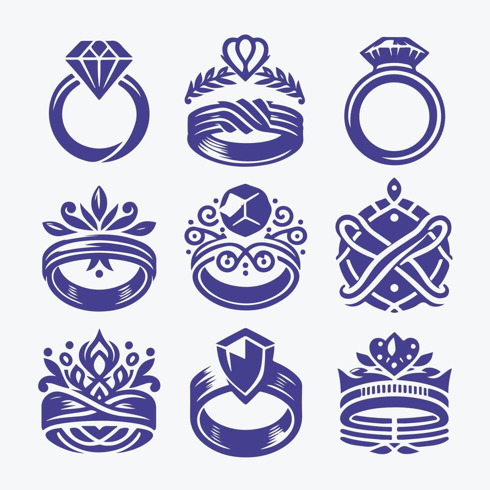 Luxe Loop ring collection logo vector