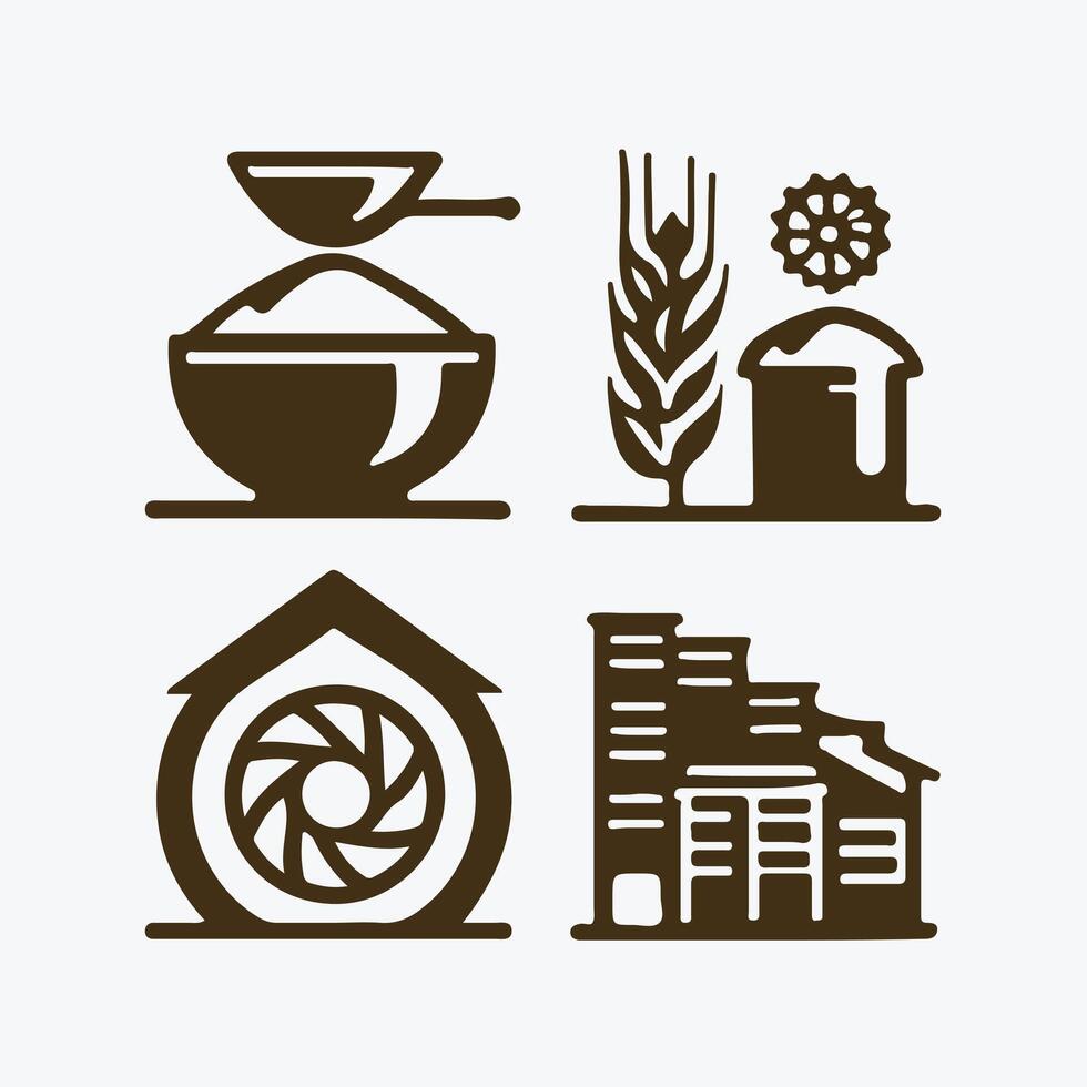 Grand Mill Bakers boat collection logo vector