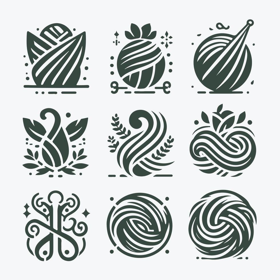 Twist Tangle yarn logo vector