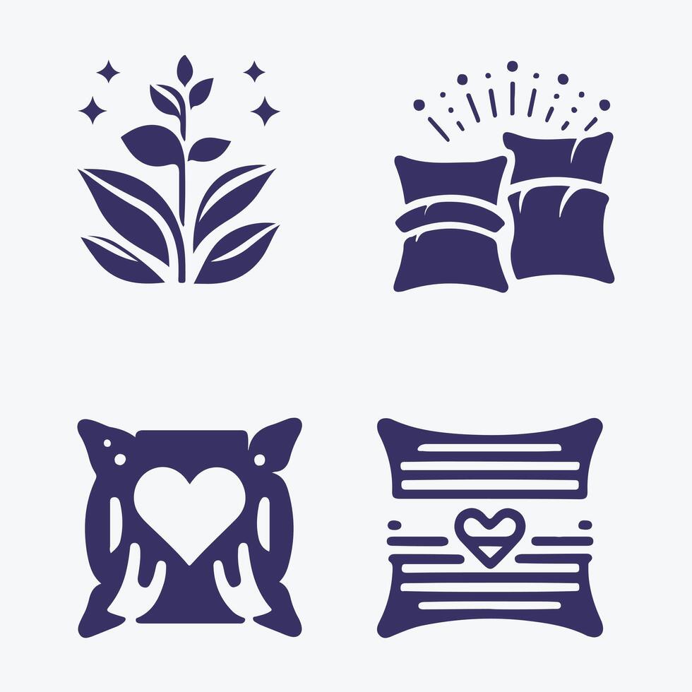 Pillow Sleep Serenity Logo vector