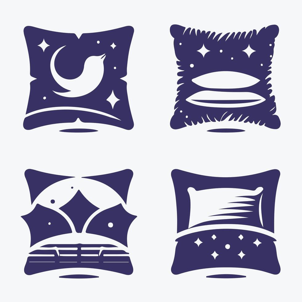 Zen Slumber Pillow Sleep Logo vector