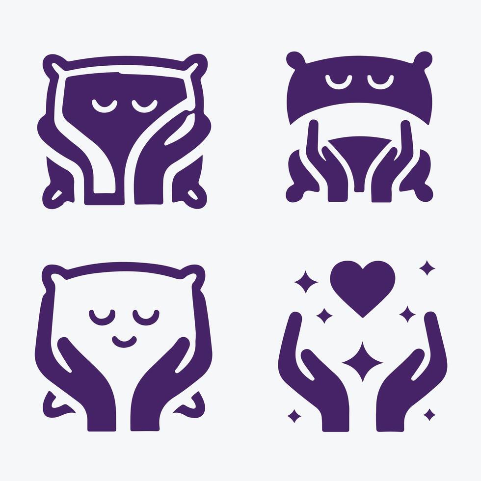 Pillow Sleep Whisper Logo vector