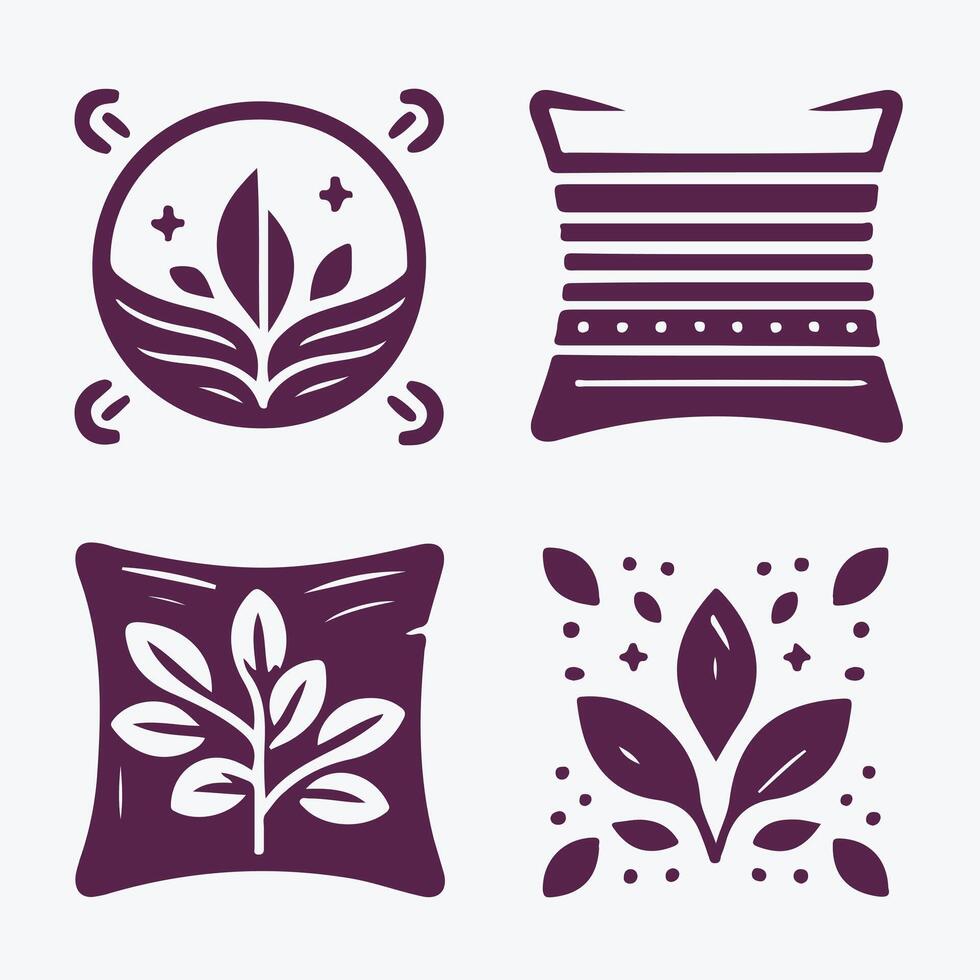Moon Pillow Sleep Logo vector
