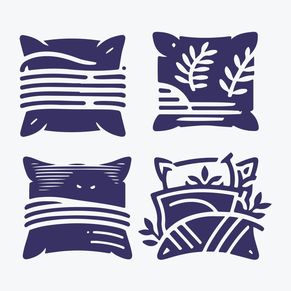 Soft Nest Pillow Sleep Logo vector