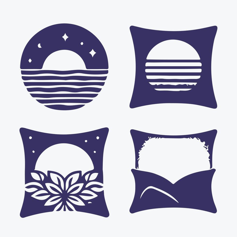 Comfort Cushion Pillow Sleep Logo vector