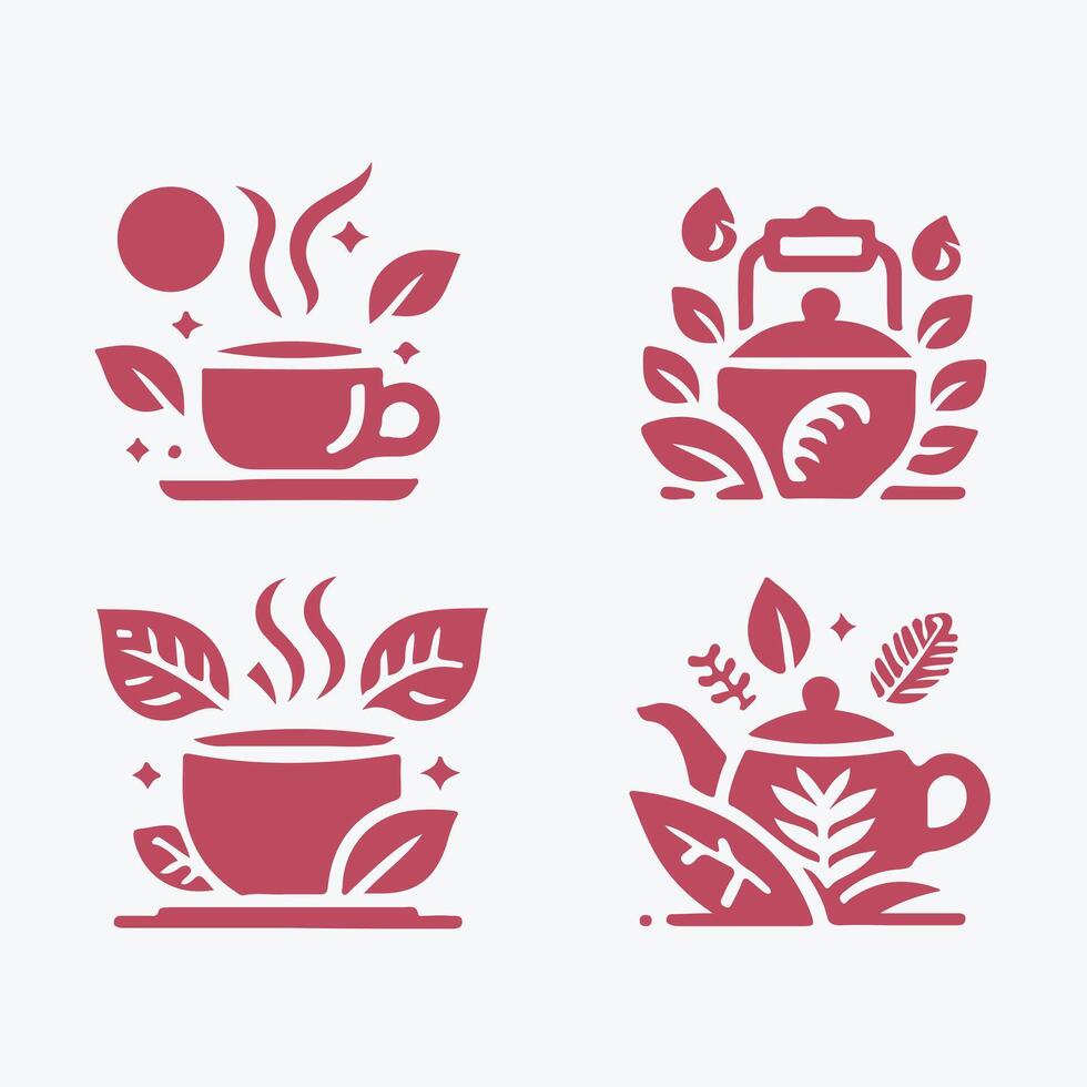 Garden of Steeps tea collection logo vector