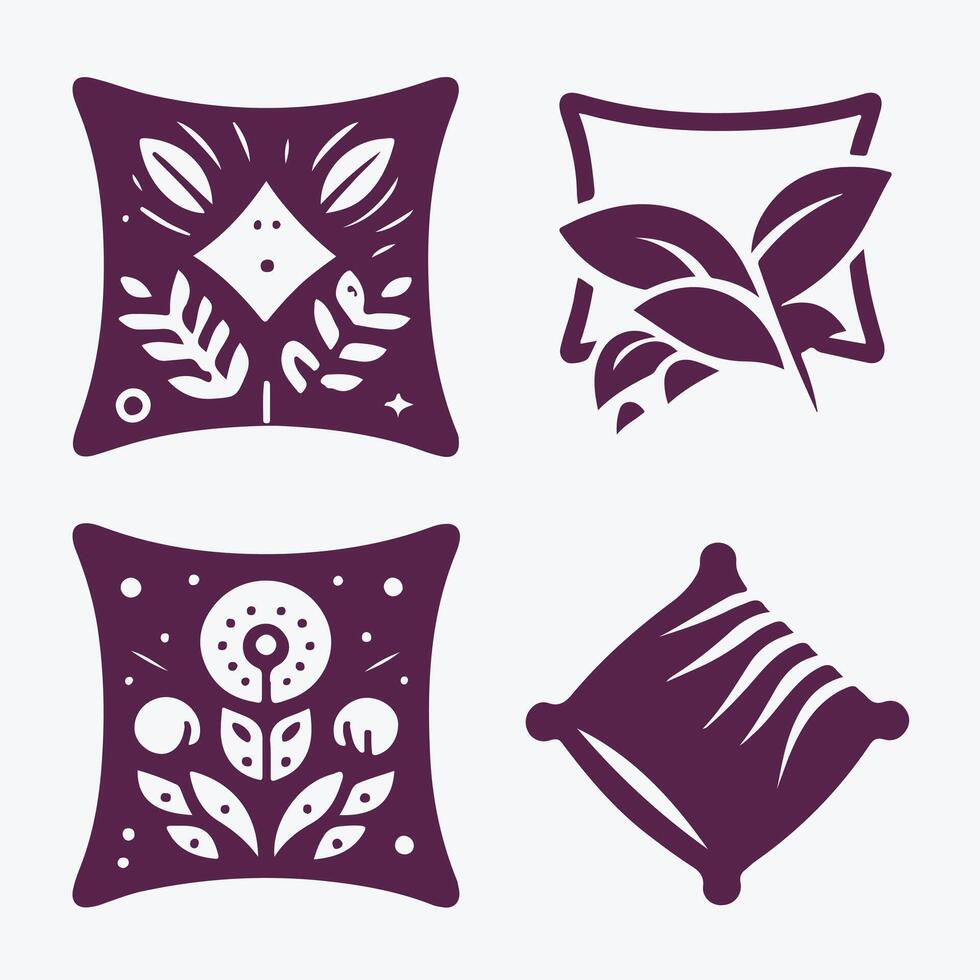 Tranquil Rest Pillow Sleep Logo vector