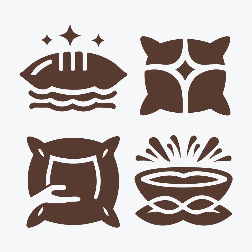 Cozy Cloud Pillow Sleep Logo vector