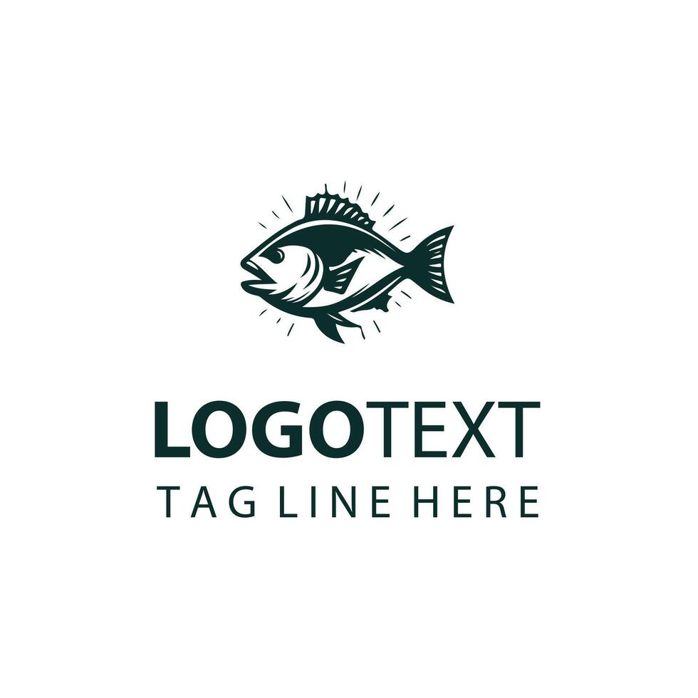 Ocean Drift Fish Logo vector