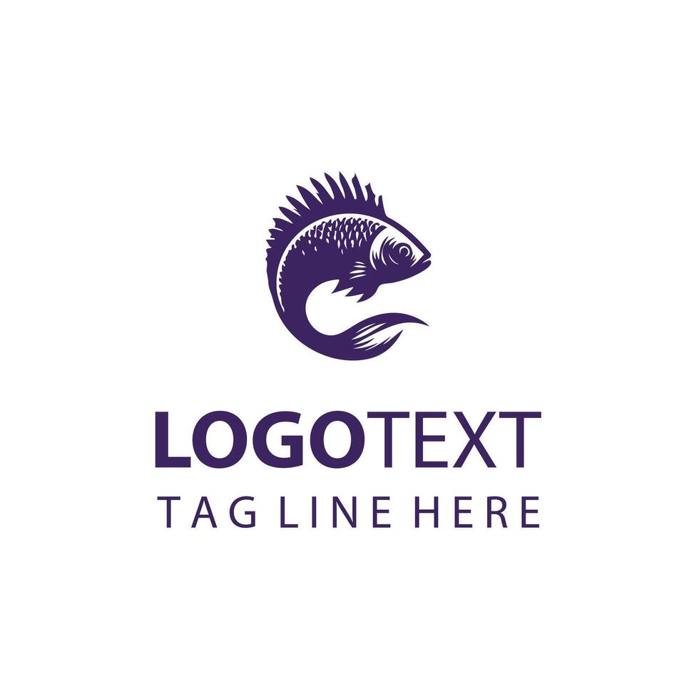Pure Catch Fish Logo vector