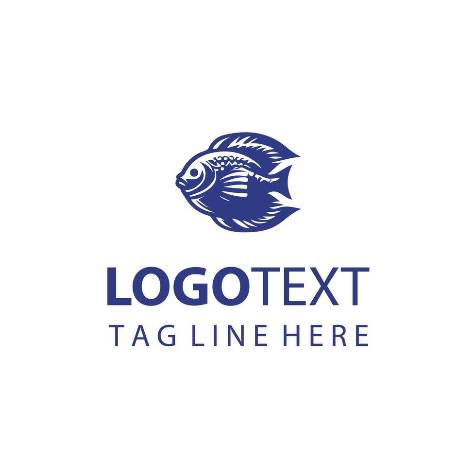 Deep Blue Creations Fish Logo vector