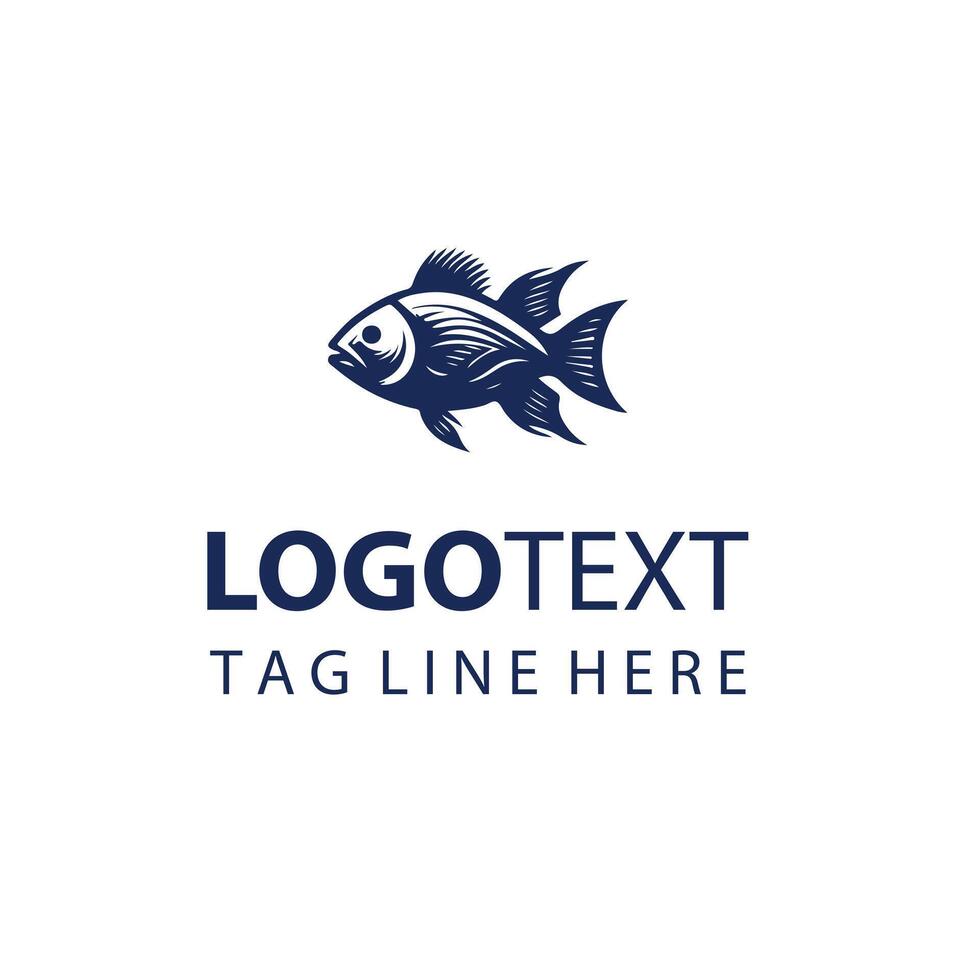 Crystal Catch Fish Logo vector