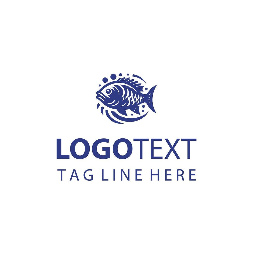 Swell Catch Fish Logo vector