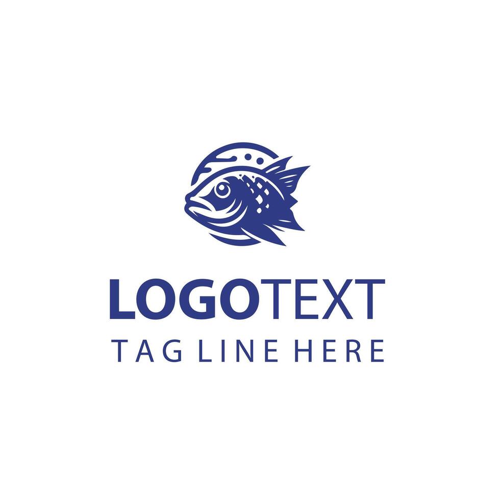 Wave Catch Fish Logo vector