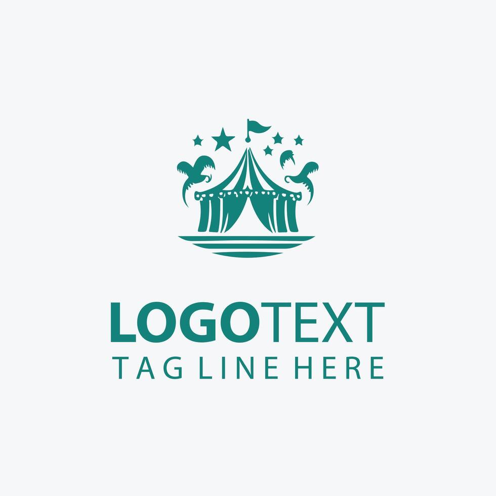 The Carnival Carousel circus logo vector
