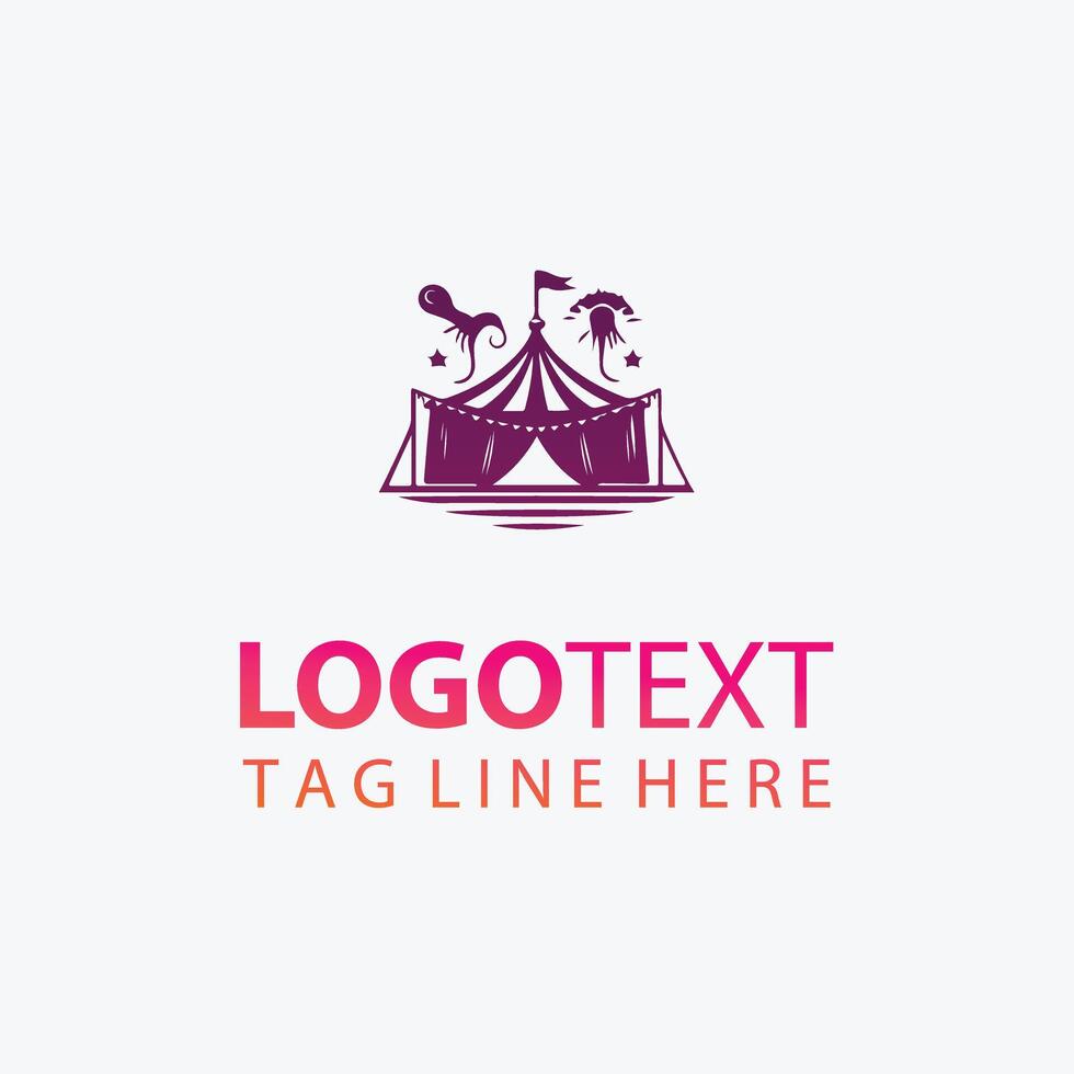 The Amazing Big Top circus logo vector