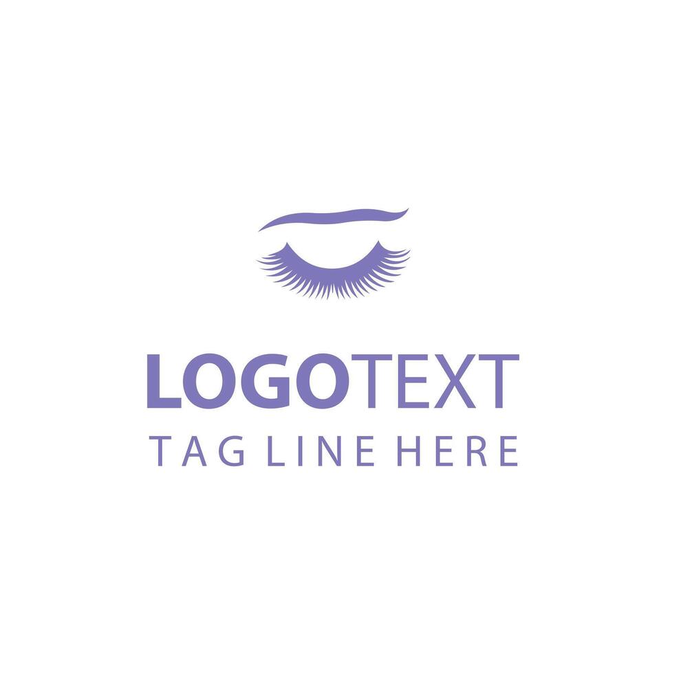 Love Affair Eye Lash Logo vector