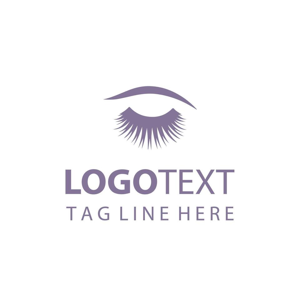 Flutter And Shine Eye Lash Logo vector