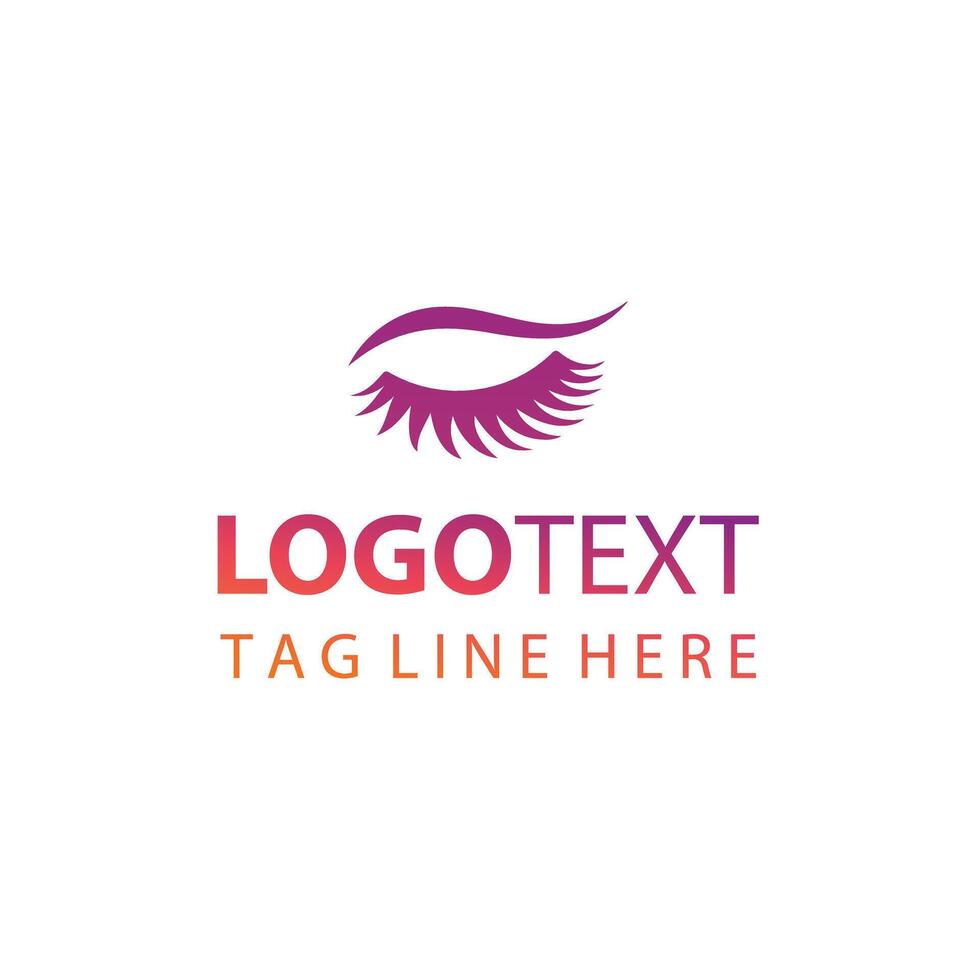 Radiant Blink Eye Lash Logo vector