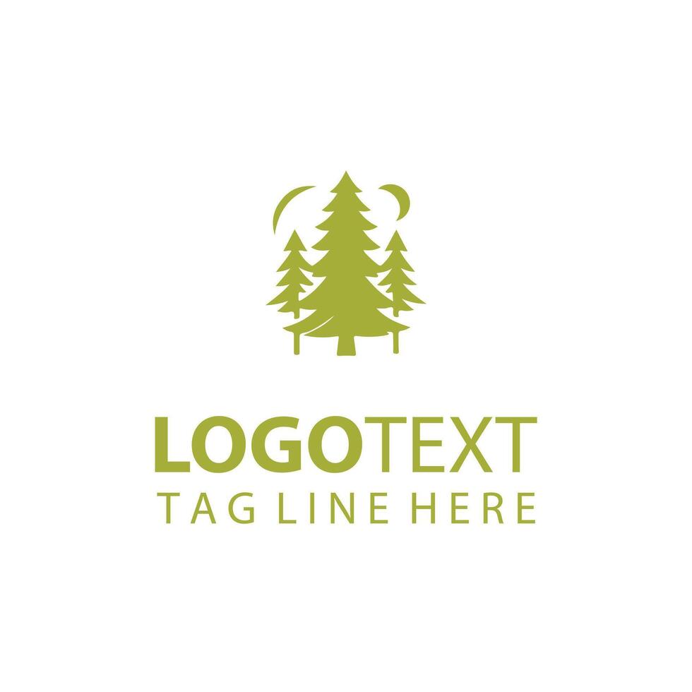 Blue Oak forest tree logo vector