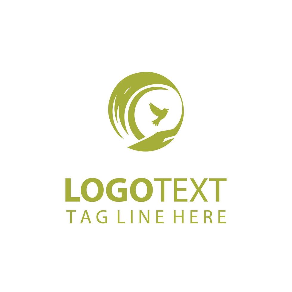 Scrub Oak forest tree logo vector