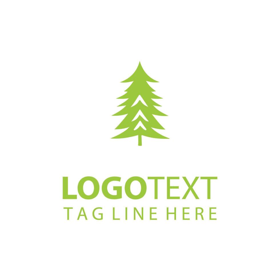 Nor folk Pine forest tree logo vector