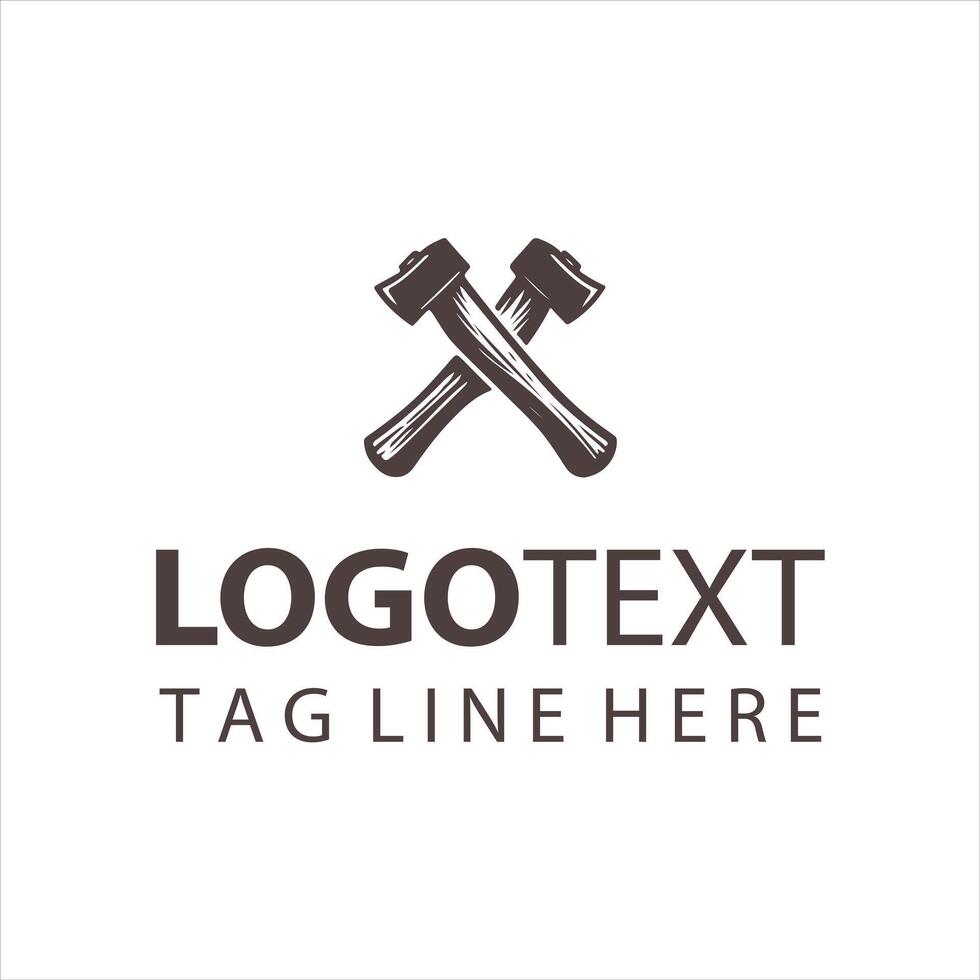 Forge Strike Axe logo vector