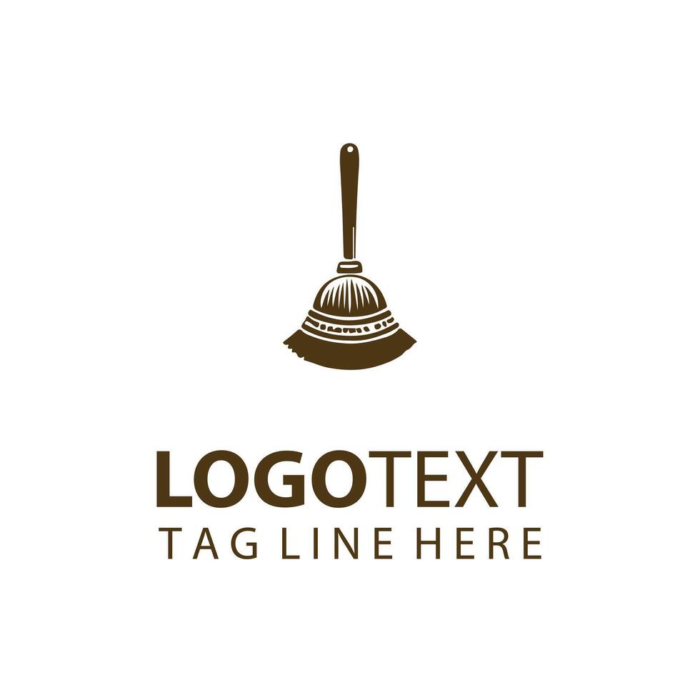 Dust Free Sweep Broom Logo vector