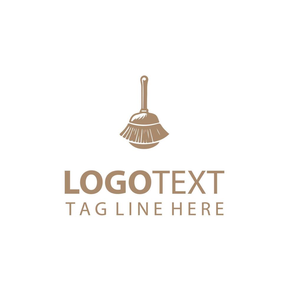 Sweep Up Broom Logo vector