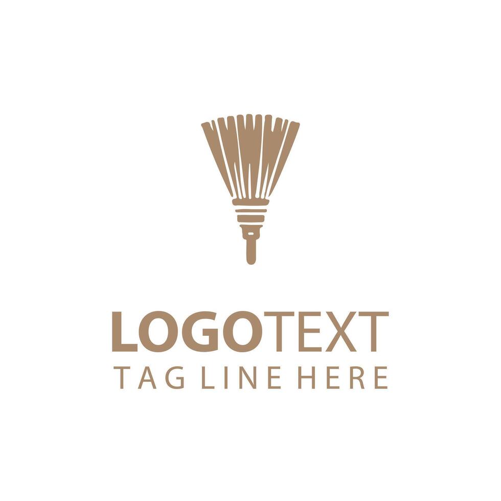 Clean Push Broom Logo vector