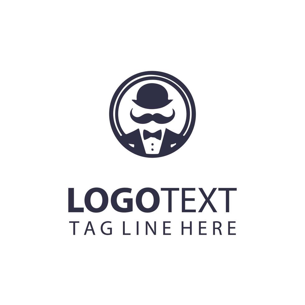 Suave And Sophisticated Gentleman Logo vector