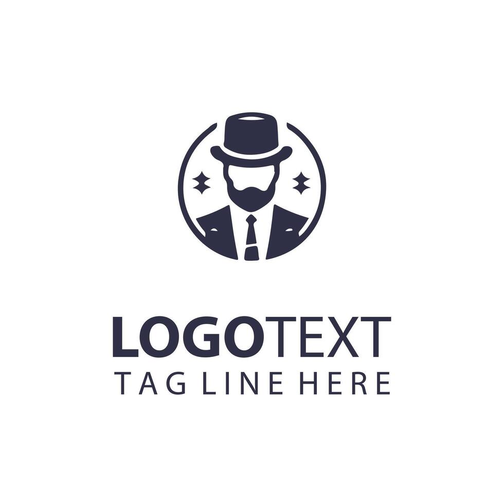 Dapper And Dashing Gentleman Logo vector