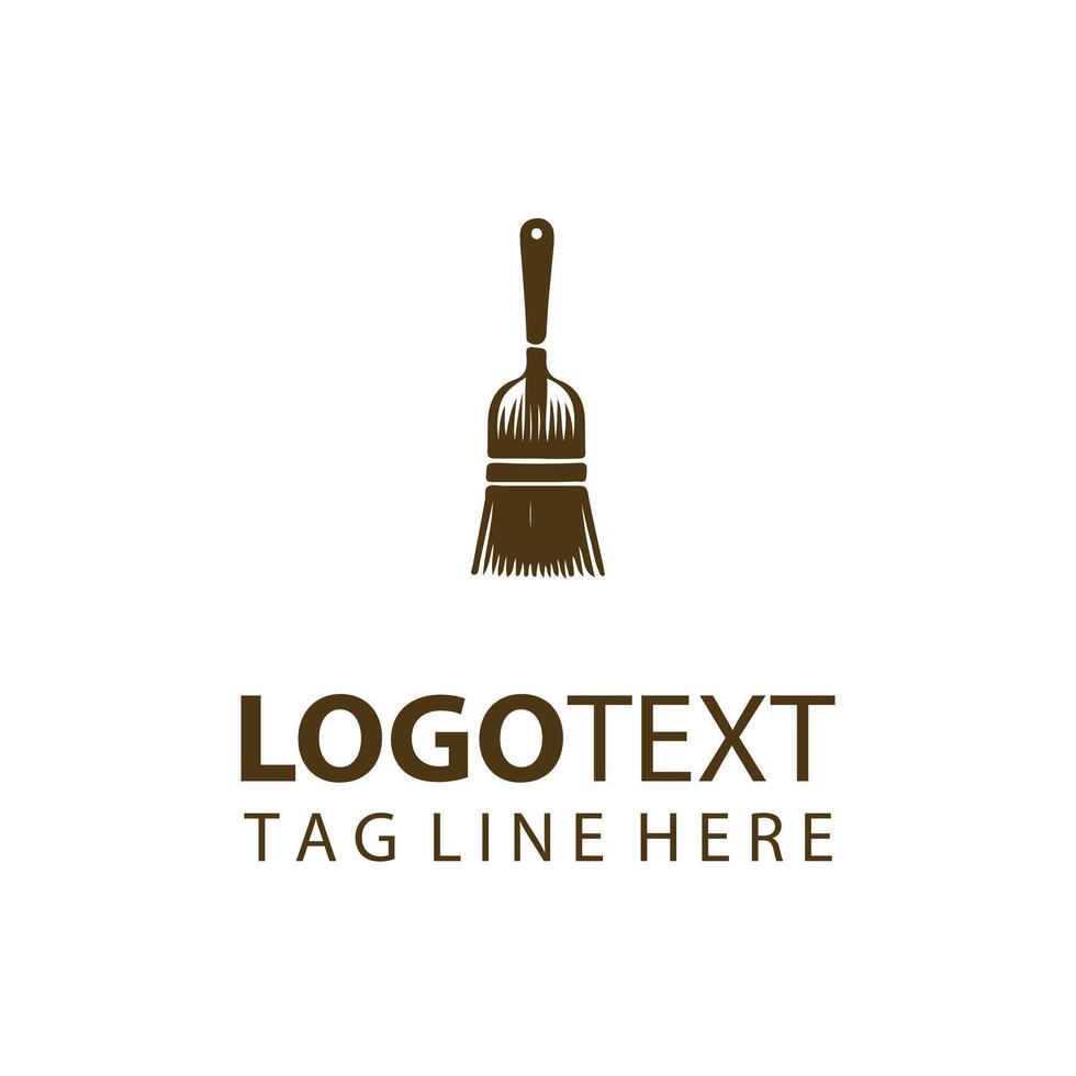 Smooth Sweep Broom Logo vector