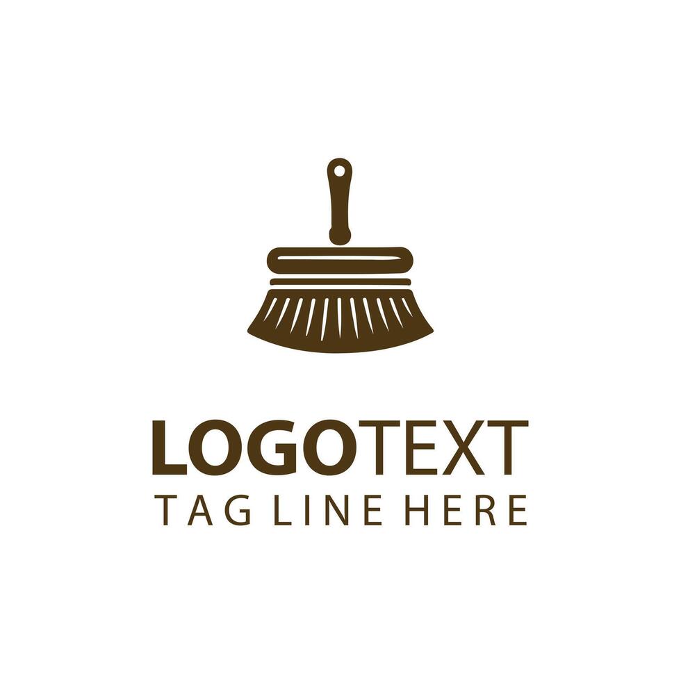 Sweep Wave Broom Logo vector